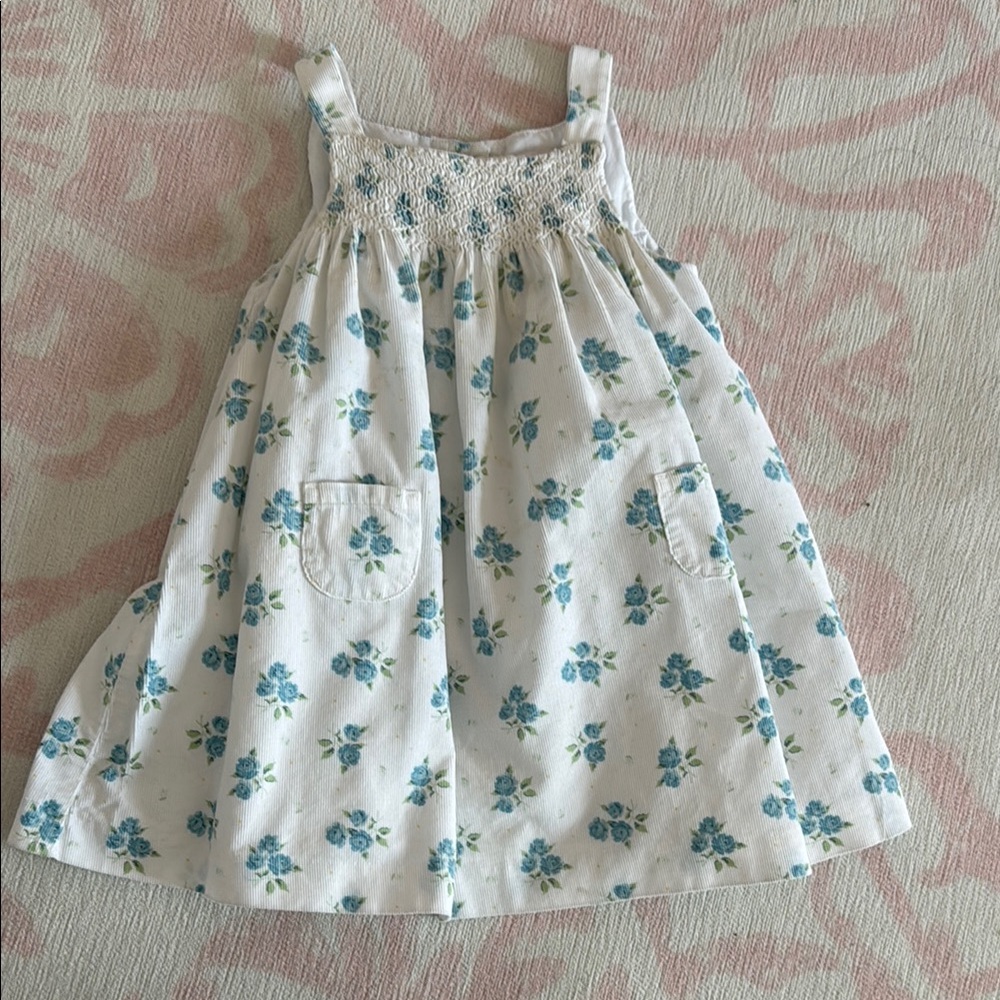 Janie and Jack white cord dress